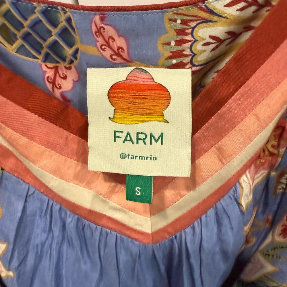 Farm Rio NEW super bloom tapestry cotton blend dress - Picture 9 of 11